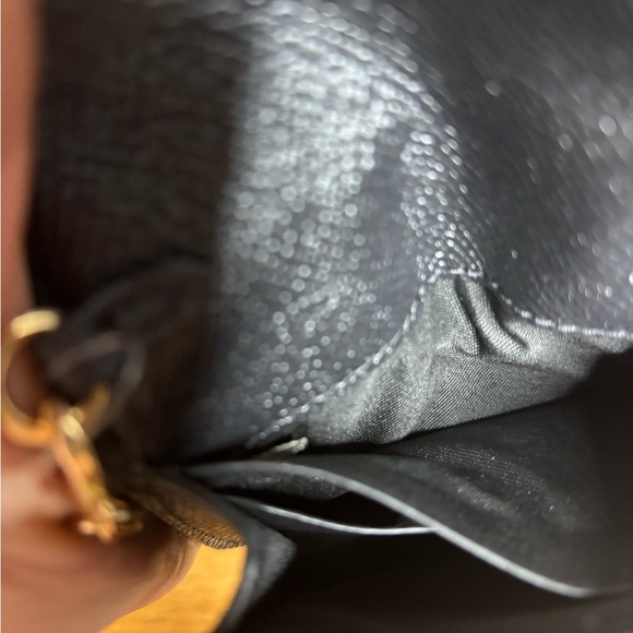 Coach Black Leather Mini Crossbody with Gold Chain - Picture 8 of 10